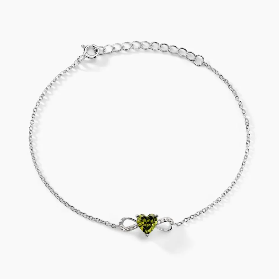 Outlet Histoire d'Or Bracelet Atieno Argent Blanc Oxyde De Zirconium argent blanc oxyde vert