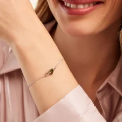 Outlet Histoire d'Or Bracelet Atieno Argent Blanc Oxyde De Zirconium argent blanc oxyde vert