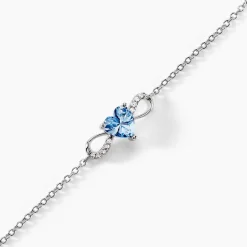 New Histoire d'Or Bracelet Atieno Argent Blanc Oxyde De Zirconium argent blanc oxyde bleu sky