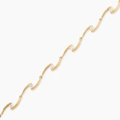 Outlet Histoire d'Or Bracelet Ayda Plaqué Or Jaune Oxyde De Zirconium