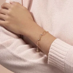 Outlet Histoire d'Or Bracelet Ayda Plaqué Or Jaune Oxyde De Zirconium