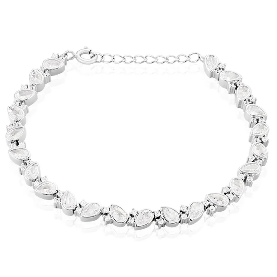 Best Histoire d'Or Bracelet Brogan Argent Blanc Oxyde De Zirconium