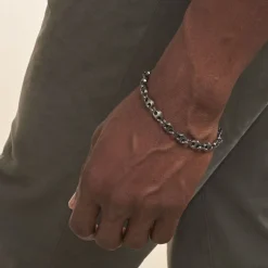 Outlet Histoire d'Or Bracelet Cadia Antique Acier Noir