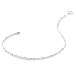 Discount Histoire d'Or Bracelet Capucin Maille Marine Plate or blanc