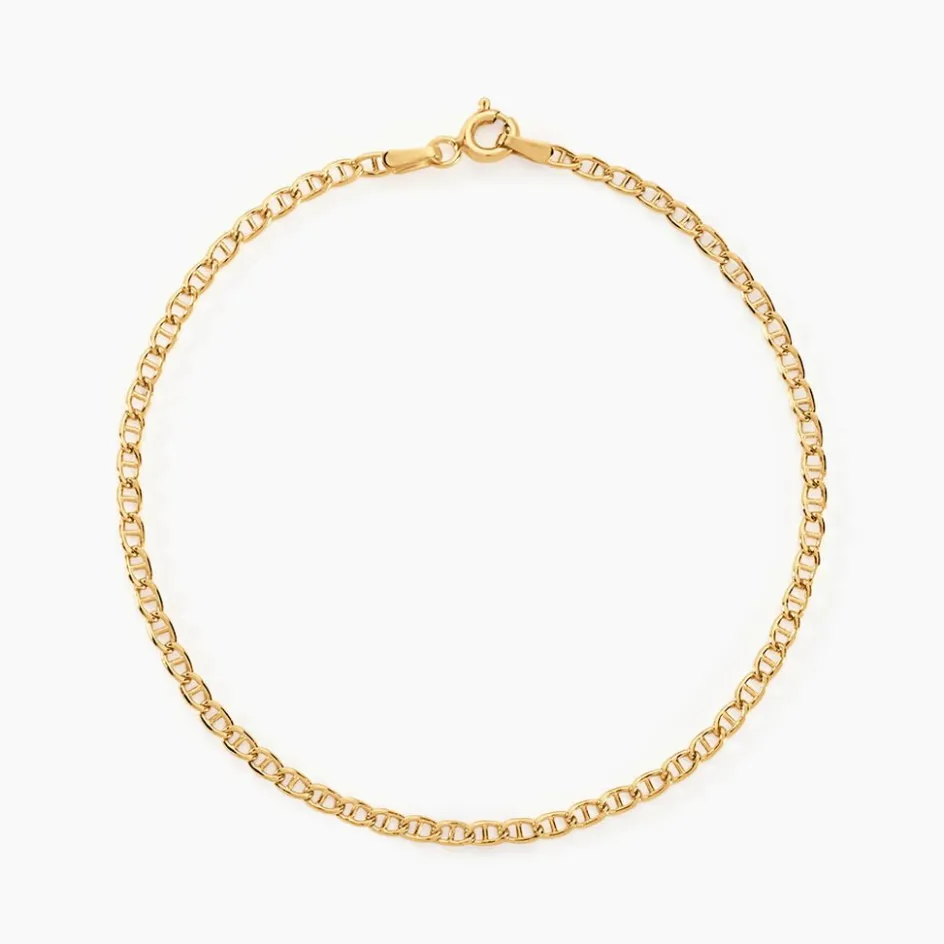 Discount Histoire d'Or Bracelet Capucin Maille Marine Plate or jaune