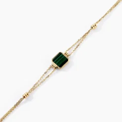 Outlet Histoire d'Or Bracelet Caron Or Jaune Malachite or jaune malachite vert