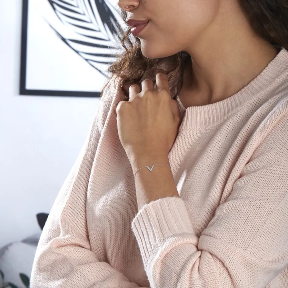 Histoire d'Or Bracelet Celene or blanc