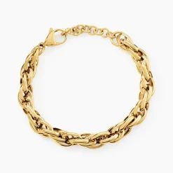 Histoire d'Or Bracelet Chaine Epaisse Acier Dore Dusty acier doré
