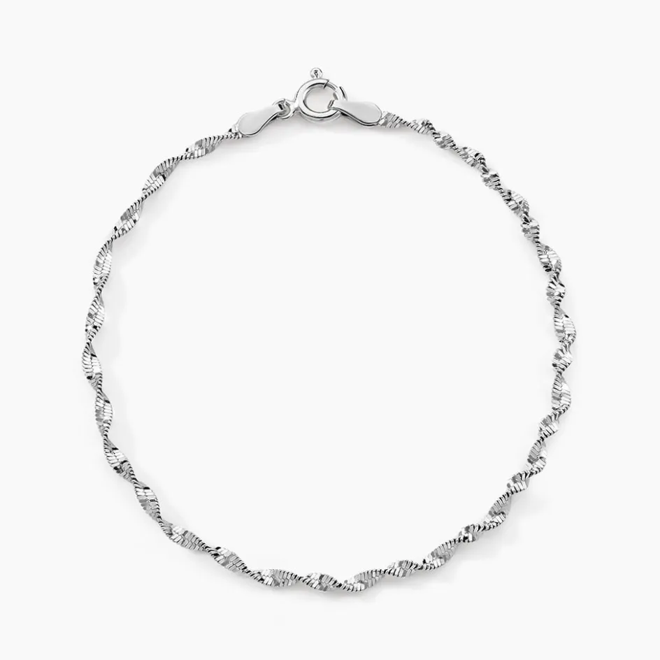 Clearance Histoire d'Or Bracelet Ciana Torsade Diamante Argent Blanc