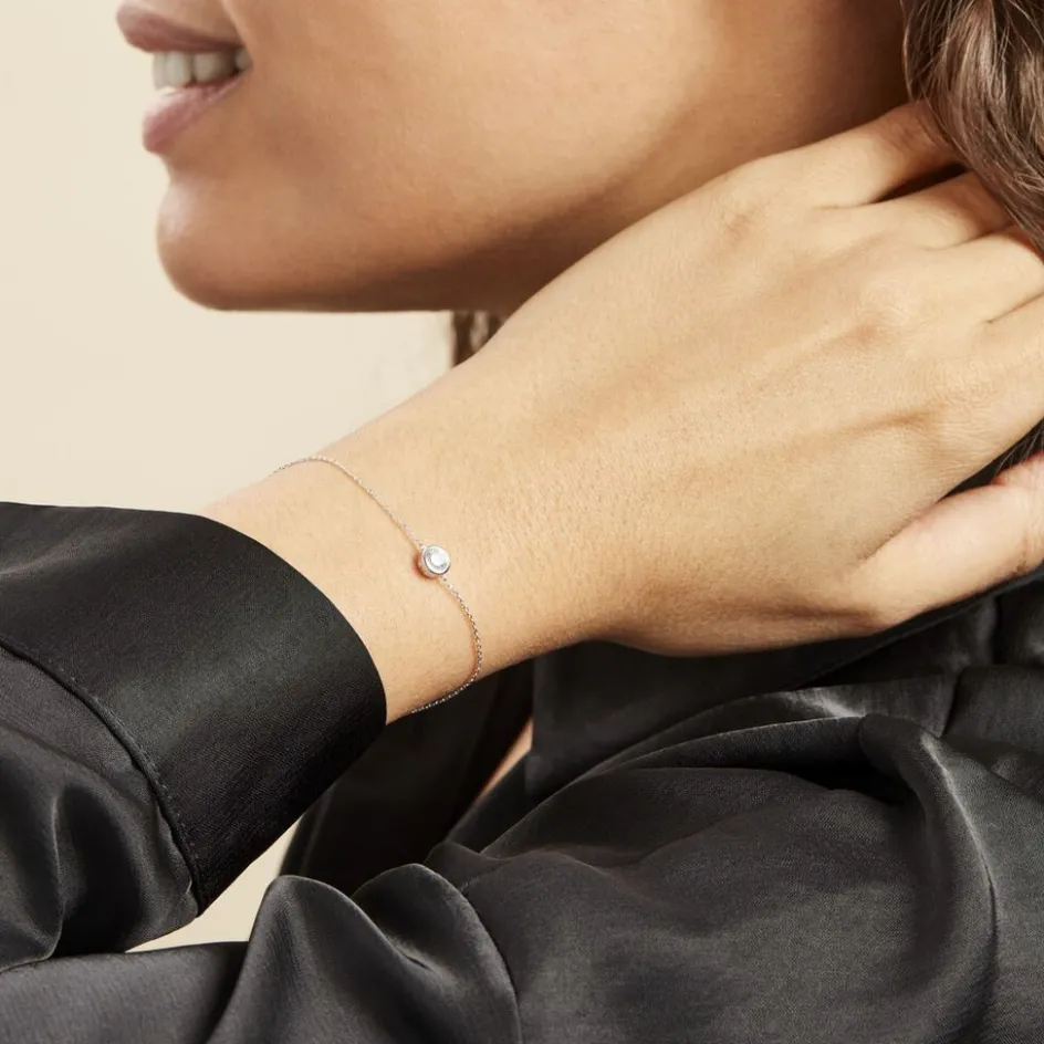 Best Histoire d'Or Bracelet Columbine De Zirconium Blanc or blanc oxyde