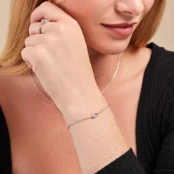 Sale Histoire d'Or Bracelet Curve Argent Blanc
