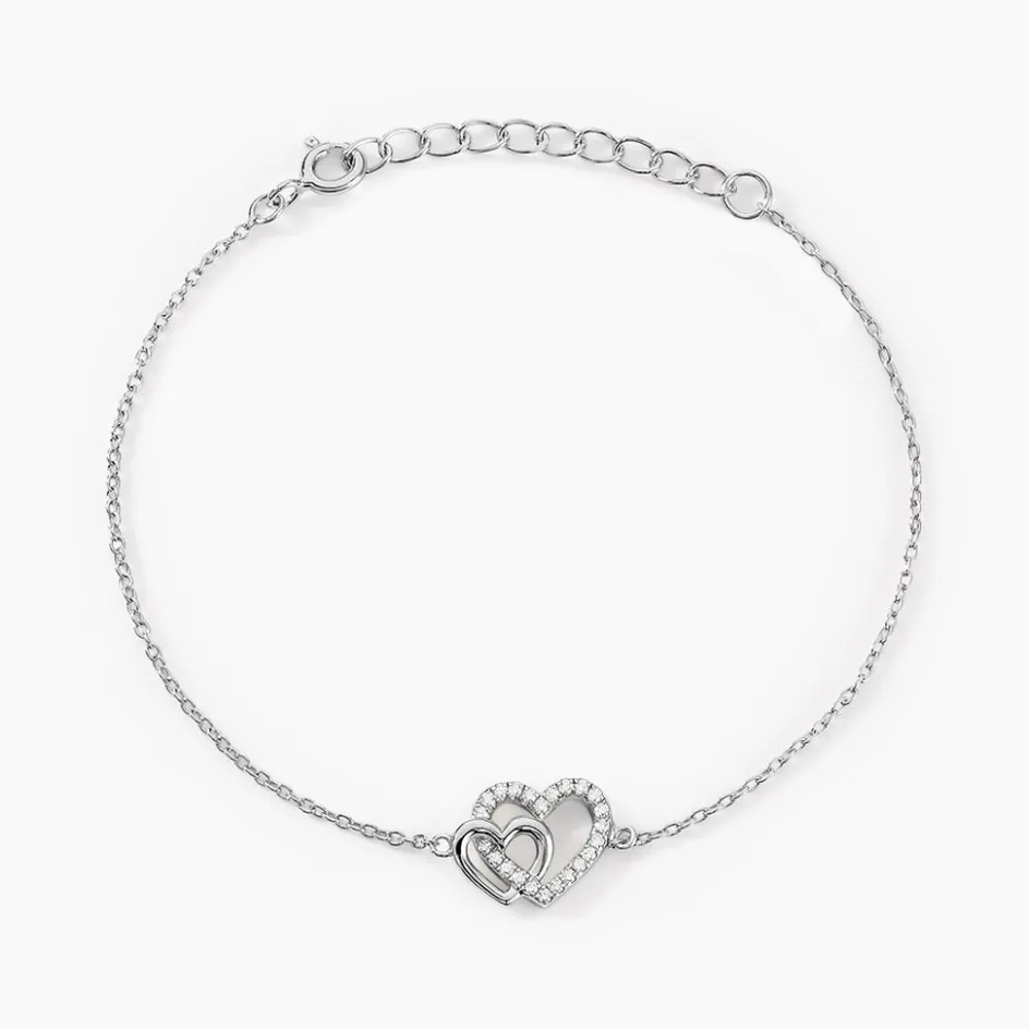 Hot Histoire d'Or Bracelet Donatiane De Zirconium argent blanc oxyde