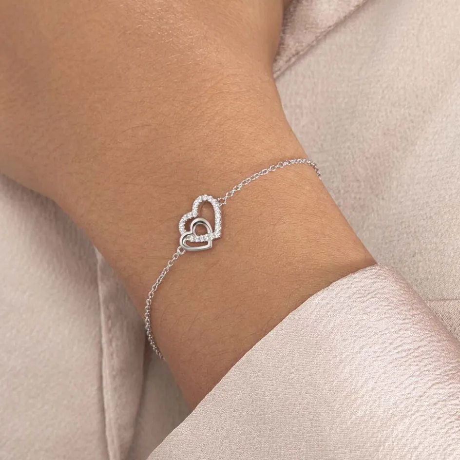 Hot Histoire d'Or Bracelet Donatiane De Zirconium argent blanc oxyde