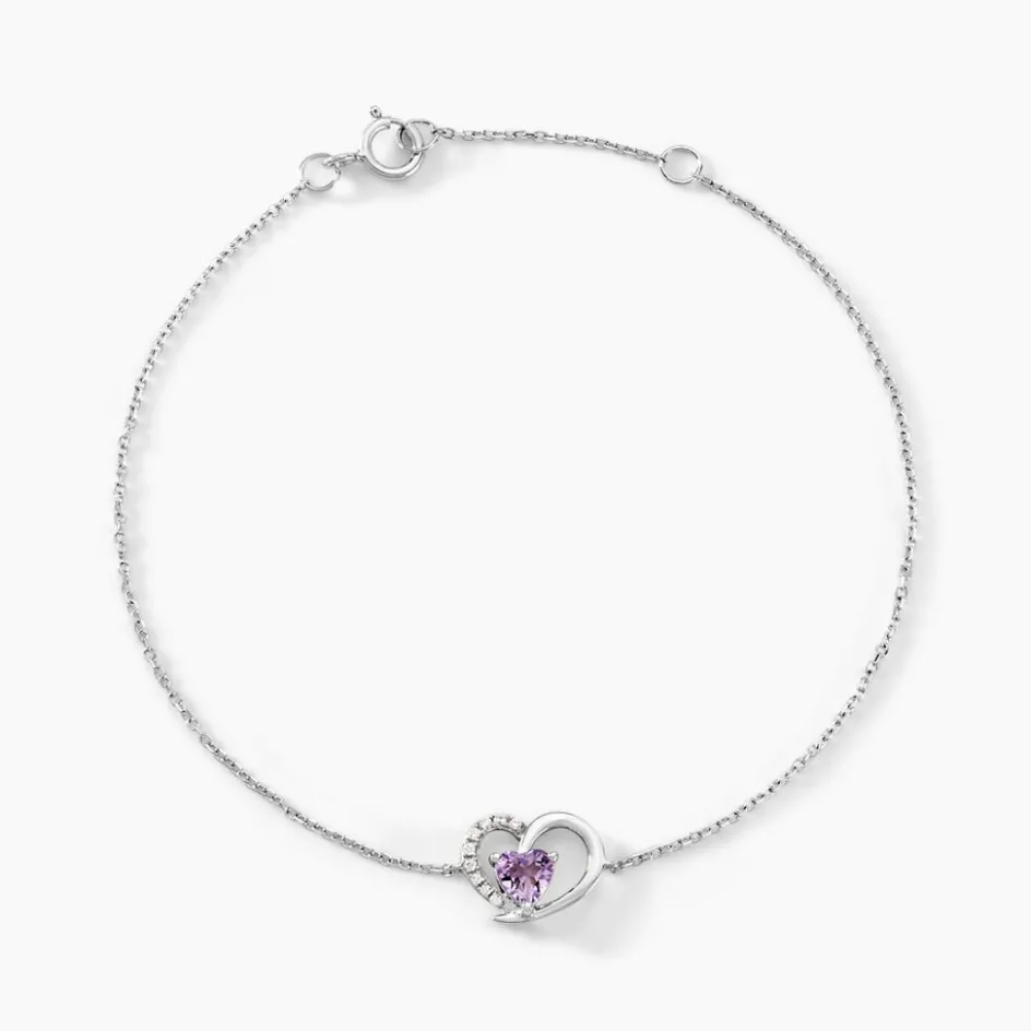 Histoire d'Or Bracelet Eliana Or Blanc Amethyste Et Oxyde De Zirconium* Bracelets