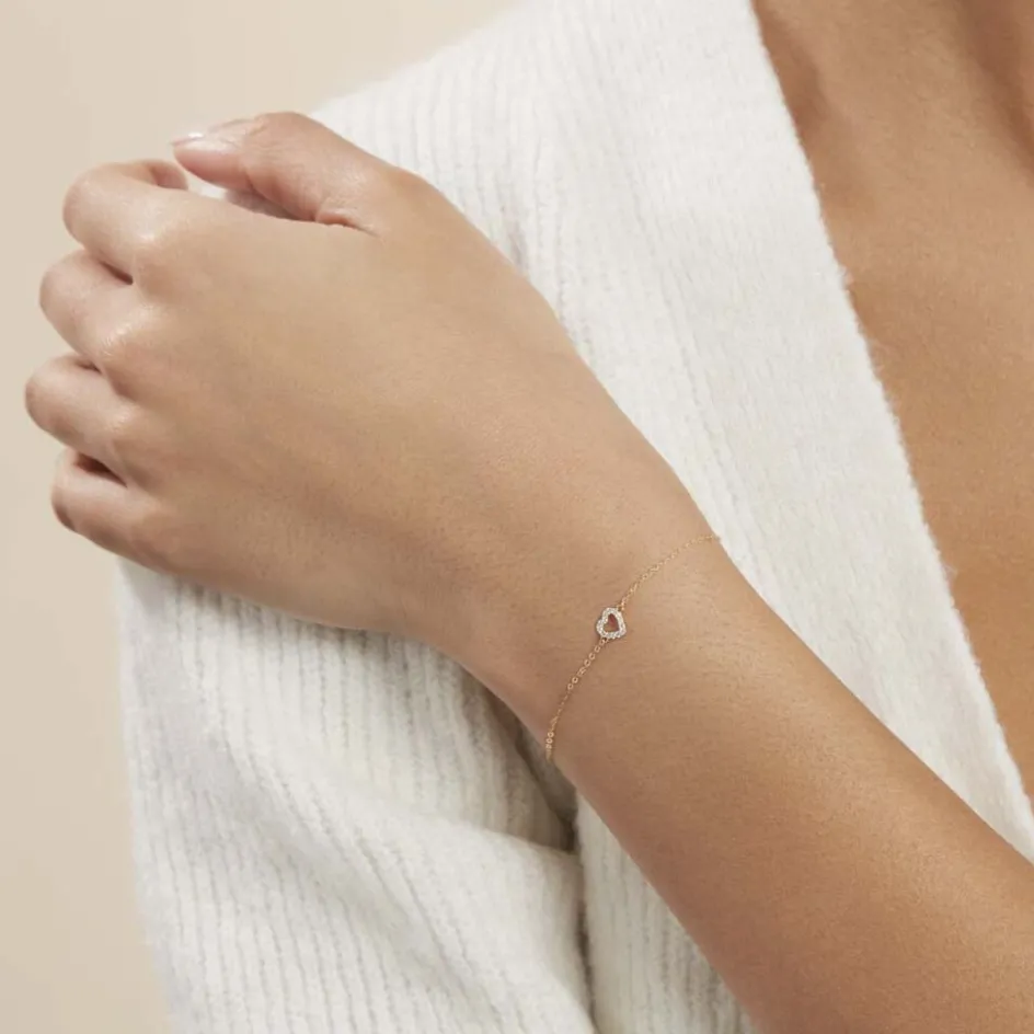 Clearance Histoire d'Or Bracelet Eufemia Or Jaune Oxyde De Zirconium