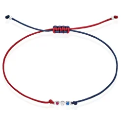 Discount Histoire d'Or Bracelet French Twist Argent Blanc Oxyde De Zirconium argent blanc oxyde rouge