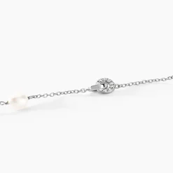 Best Histoire d'Or Bracelet Gaetane Argent Blanc Perle De Culture Oxyde De Zirconium