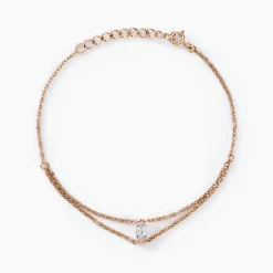 Discount Histoire d'Or Bracelet Giulette De Zirconium argent rose oxyde