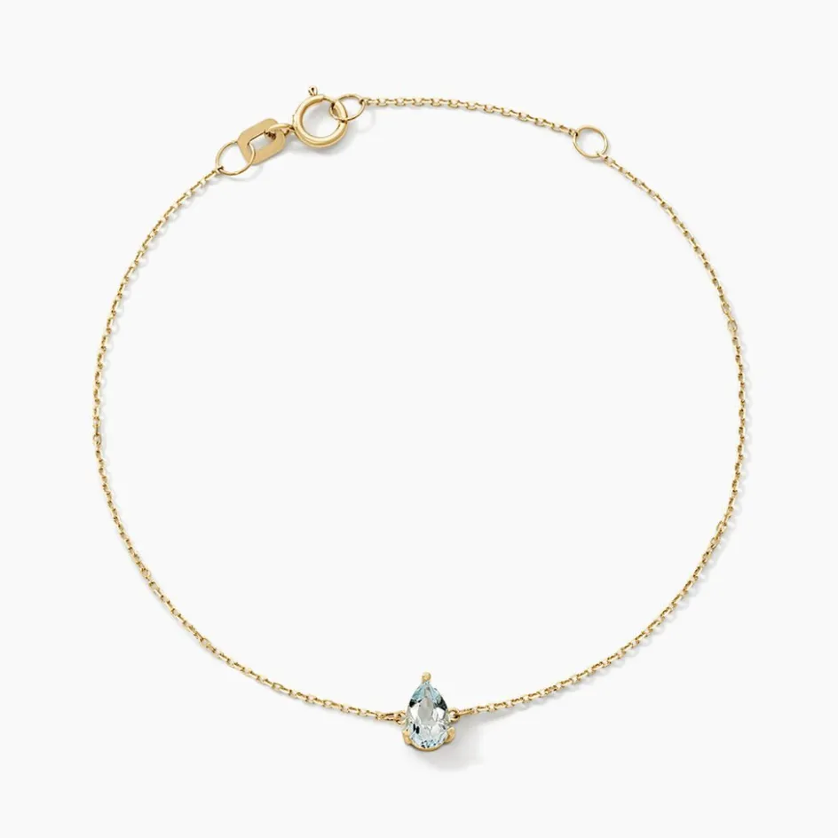 Outlet Histoire d'Or Bracelet Goutte Or Jaune Topaze or jaune topaze bleu