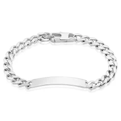 Discount Histoire d'Or Bracelet Identité Casper argent blanc