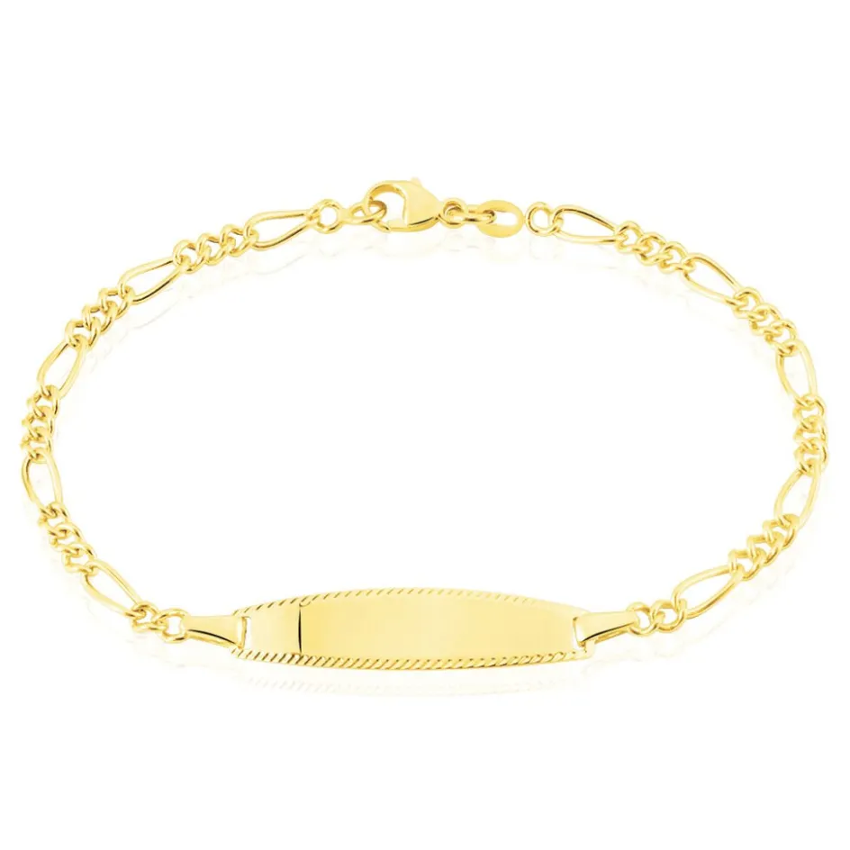 Histoire d'Or Bracelet Identité Bartolomee Maille Alternee 1/3 or jaune