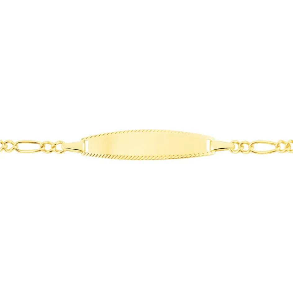 Histoire d'Or Bracelet Identité Bartolomee Maille Alternee 1/3 or jaune