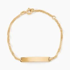 Best Histoire d'Or Bracelet Identité Ericka Maille Singapour Or Jaune