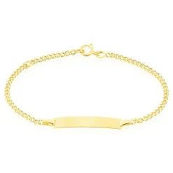 Histoire d'Or Bracelet Identité Etheline Maille Gourmette or jaune