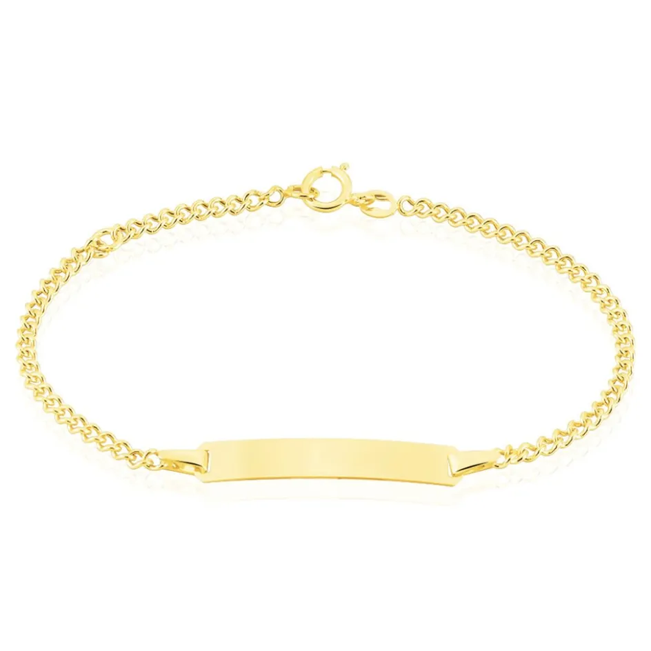 Histoire d'Or Bracelet Identité Etheline Maille Gourmette or jaune