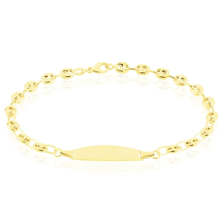 Hot Histoire d'Or Bracelet Identité Evin Maille Grain De Cafe or jaune