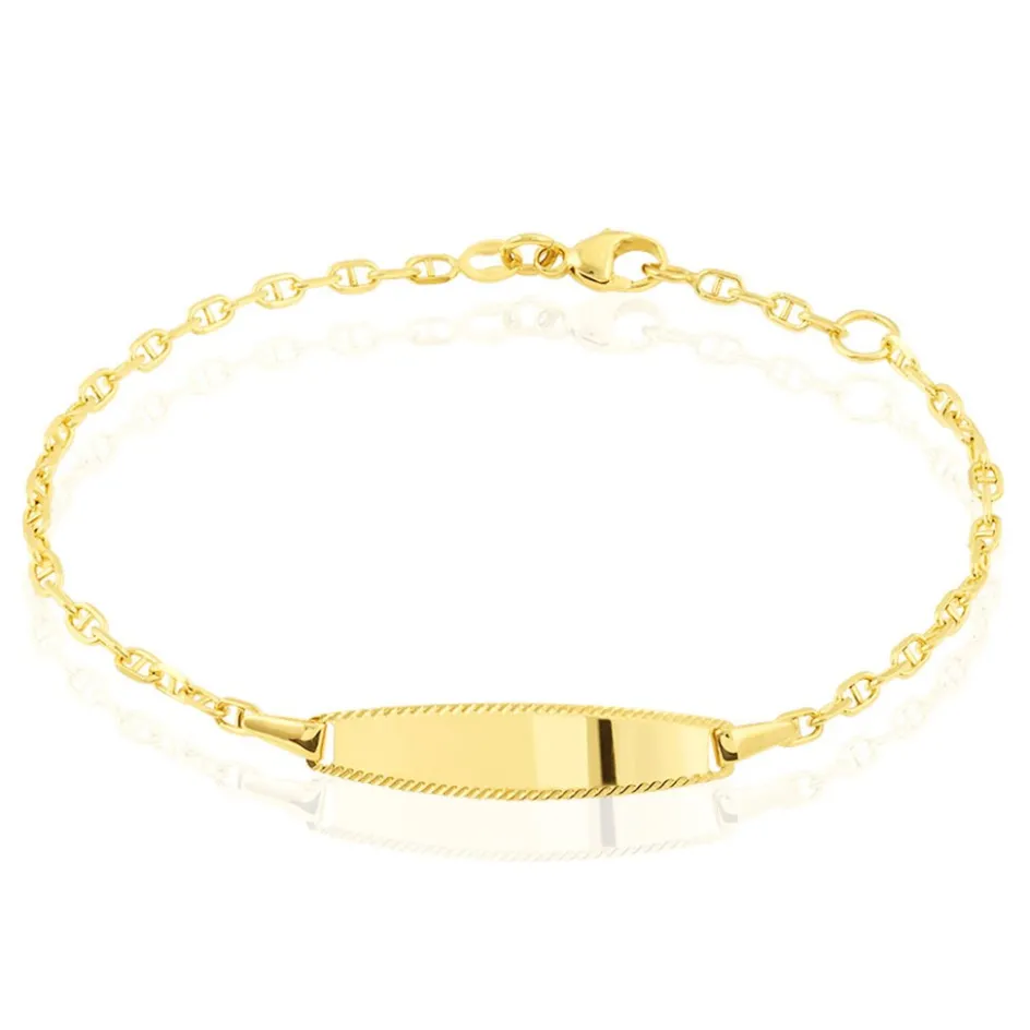 Clearance Histoire d'Or Bracelet Identité Fanelia Maille Marine Or Jaune