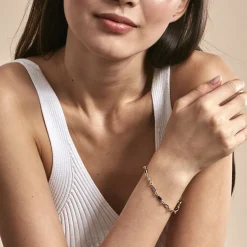 Histoire d'Or Bracelet Ilvaae Plaqué Or Jaune Pierre De Synthese plaqué or jaune pierre bleu