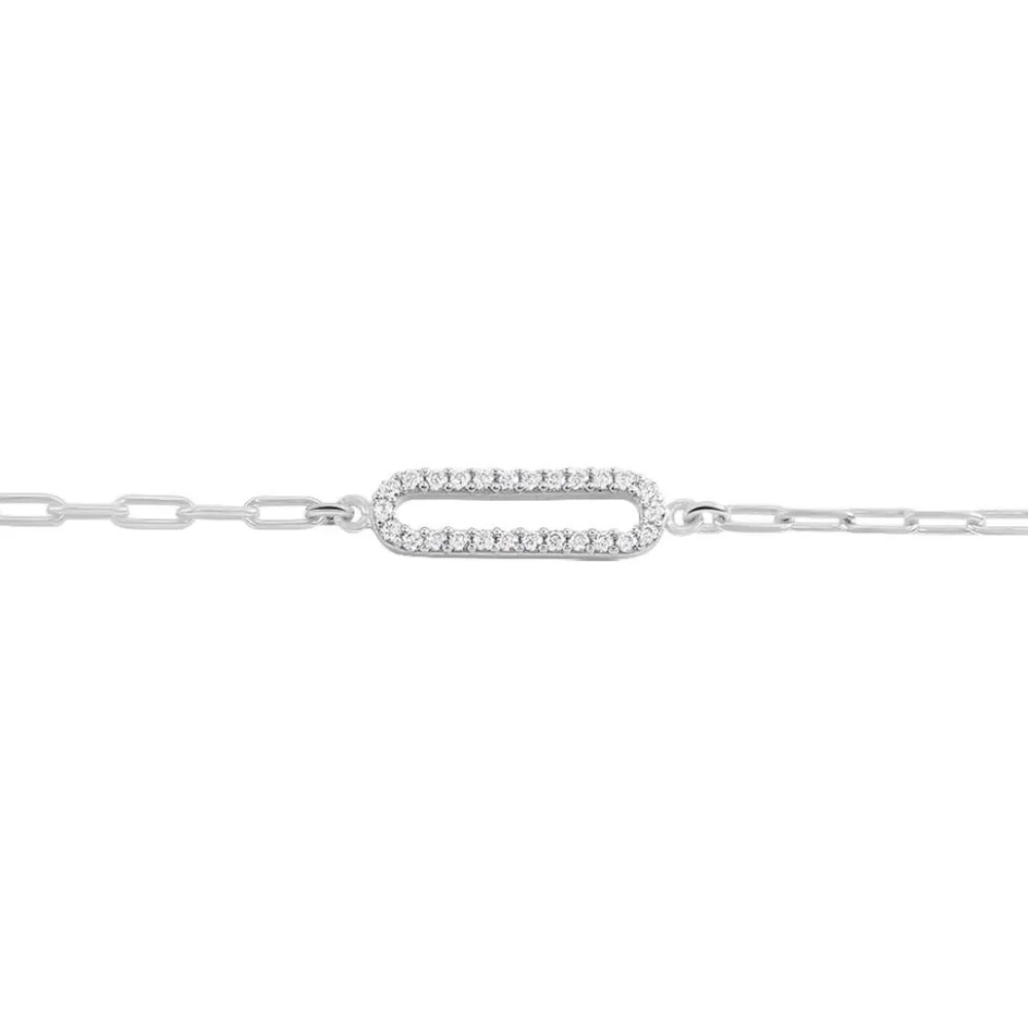 Outlet Histoire d'Or Bracelet Isabel Argent Blanc Oxyde De Zirconium