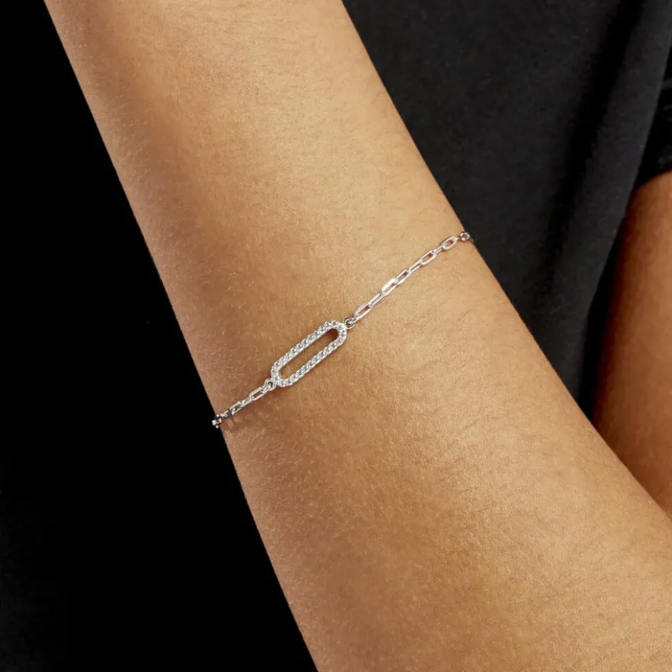 Outlet Histoire d'Or Bracelet Isabel Argent Blanc Oxyde De Zirconium