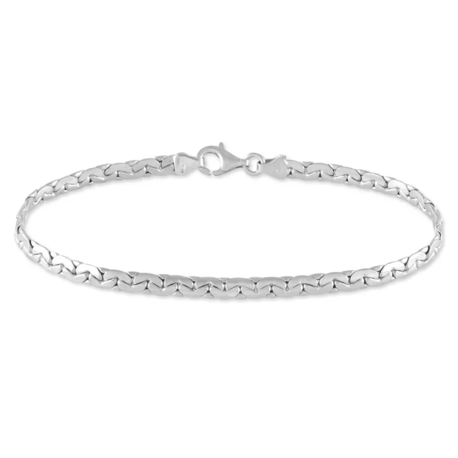Outlet Histoire d'Or Bracelet Ivy Maille Haricot Or Blanc