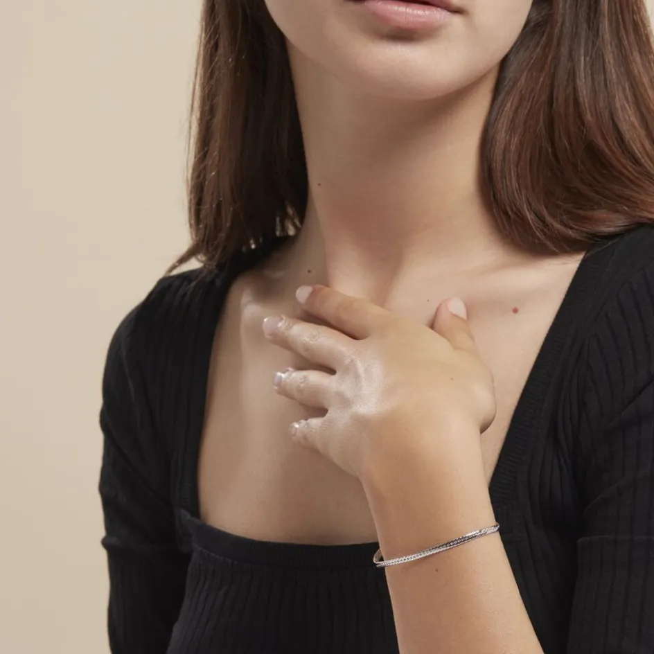 Hot Histoire d'Or Bracelet Izel Maille Anglaise or blanc