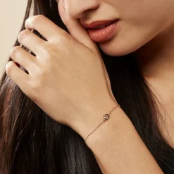 Outlet Histoire d'Or Bracelet Jannea Argent Rose Oxyde De Zirconium