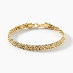 Hot Histoire d'Or Bracelet Jerry Maille Corde 3 Rangs or jaune
