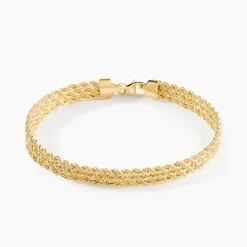 Online Histoire d'Or Bracelet Jerry Maille Corde 3 Rangs or jaune