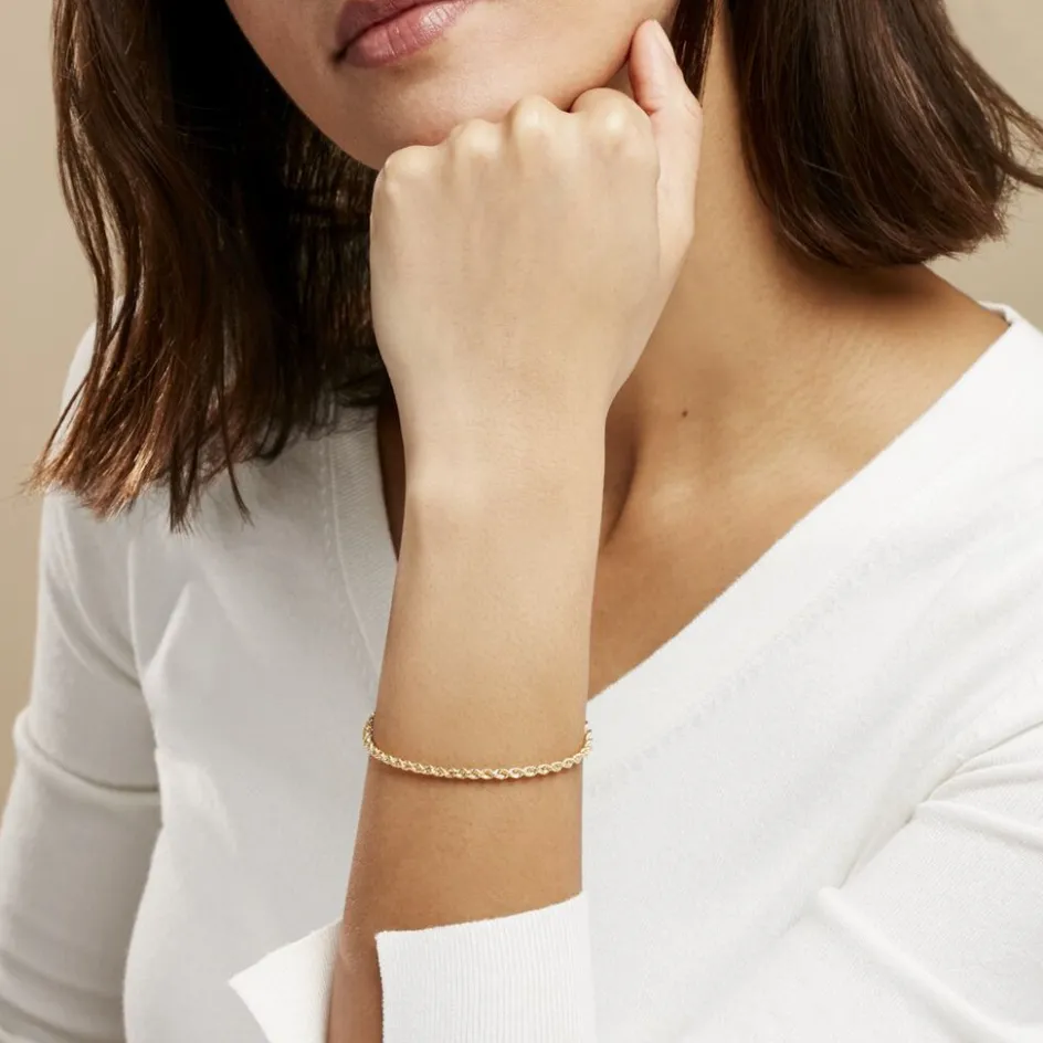 Histoire d'Or Bracelet Jerry Maille Corde or jaune