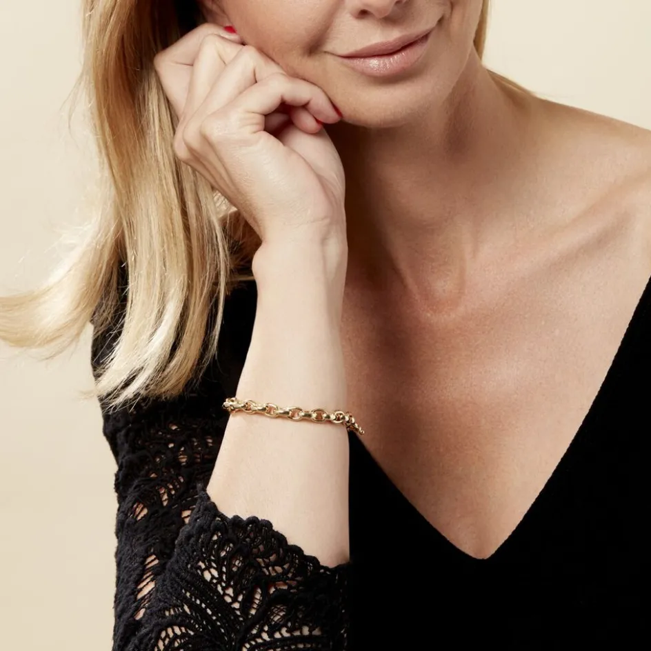 Sale Histoire d'Or Bracelet Jodie Maille Jaseron Or Jaune
