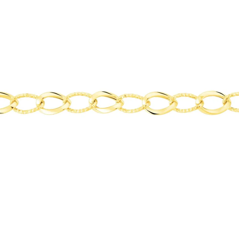 Clearance Histoire d'Or Bracelet Joice Maille Alternée Et Godronne Or Jaune