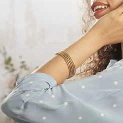 New Histoire d'Or Bracelet Jonc Acier Dore Anthonyn acier doré