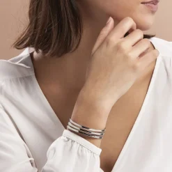 Clearance Histoire d'Or Bracelet Jonc Adel acier blanc