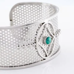 Outlet IMAGINE Bracelet Jonc Audreanne Acier Blanc Pierre De Synthese