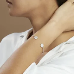 Best Histoire d'Or Bracelet Jonc Domitylle Argent Blanc Oxyde De Zirconium