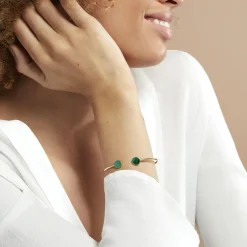 Histoire d'Or Bracelet Jonc Heida Or Jaune Malachite* Bracelets|Bracelets Joncs