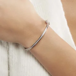 Best Histoire d'Or Bracelet Jonc Laurianne Argent Blanc Oxyde De Zirconium