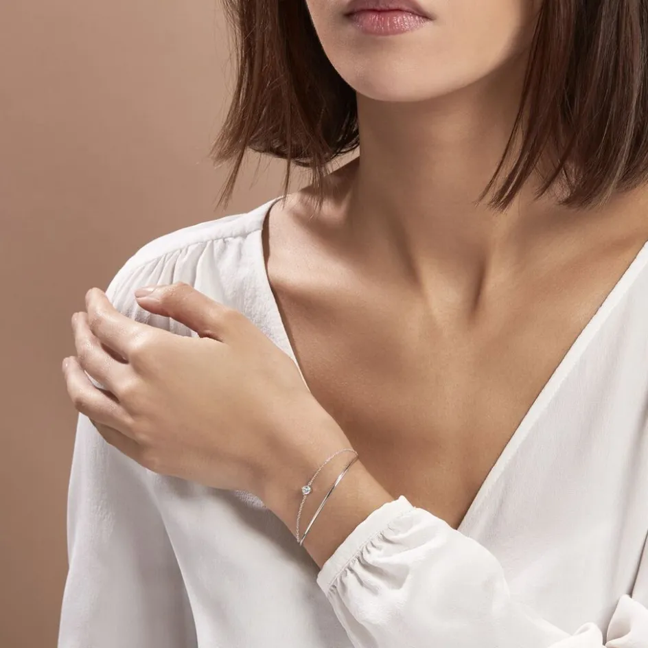 Discount Histoire d'Or Bracelet Jonc Ruth De Zirconium argent blanc oxyde