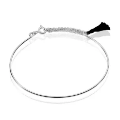 Clearance Histoire d'Or Bracelet Jonc Sibel Argent Blanc